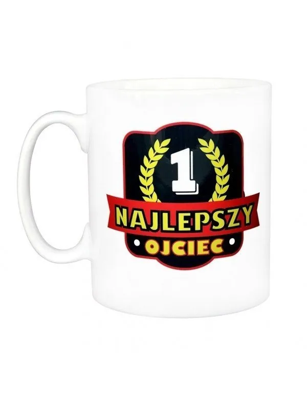 Kubek biały - Kubek Najlepszy Ojciec Nr 1 - Dla Taty