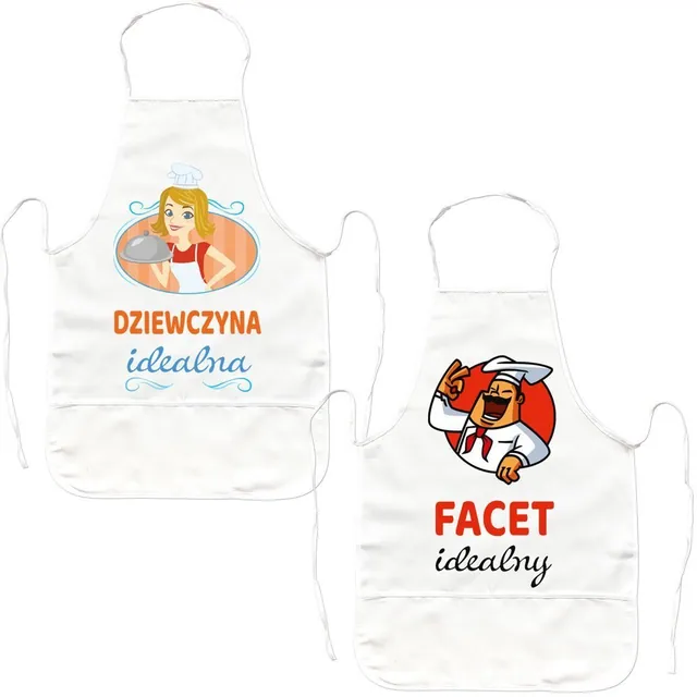 Zestaw Fartuchów - Dziewczyna Idealna, Facet Idealny