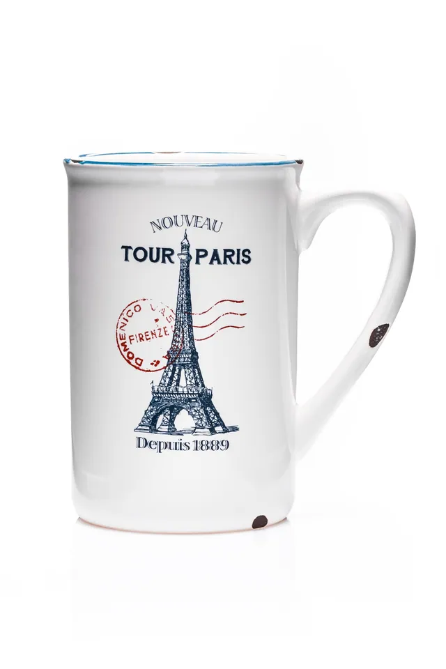 Porcelanowy kubek retro - Paris